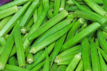 lady finger fruit in the markets