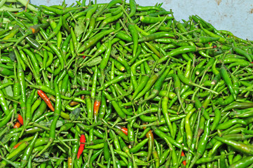 green chili in the markets