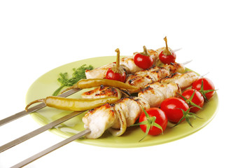 grilled shish kebab