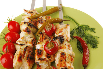 fresh roast chicken shish kebab