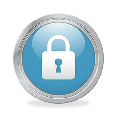 Bottone Blu Lucchetto