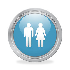 Bottone Blu Man Woman