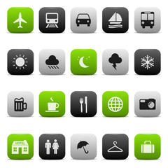 Satin Icons 1 - Travel and Weather