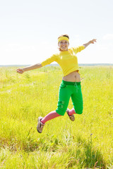 Young sporty girl in sporting suit