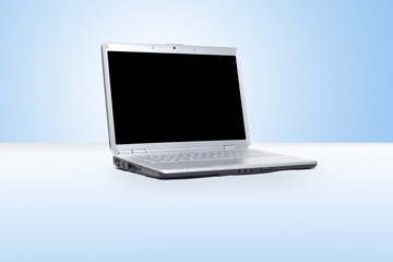 Professional Laptop isolated on gradient background
