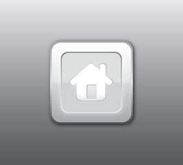 Gray home button vector