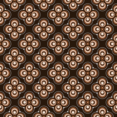 Fototapeta premium muster retrokreise dunkelbraun I