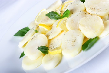 Salade pomme de terre basilic citron