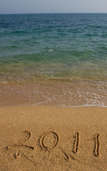 2011 on the beach.