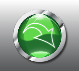 Green arrow button vector