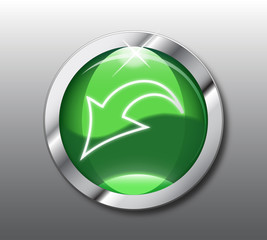 Green arrow button vector