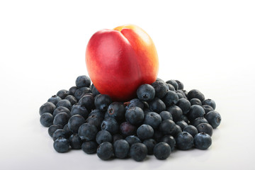 Blueberry and peach