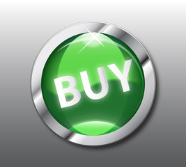 Green buy button vector
