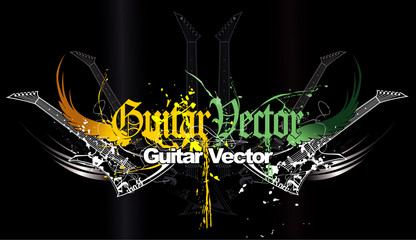 guitar abstract vector