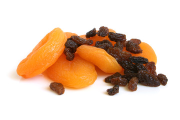 Dried apricots and raisins