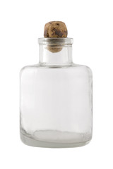 small vintage bottle with brown cork