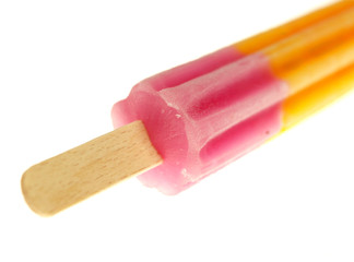 Ice cream pop on white background