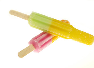 Ice cream pop on white background