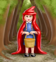Photo sur Plexiglas Animaux de la forêt Le petit Chaperon rouge