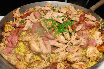 Steaming Rice and Meat