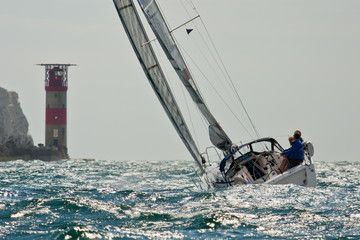 Sailing at the Needles