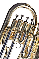 Tuba Euphonium Isolated on White