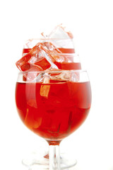 wine and crystal ice