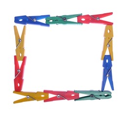 Clothes pegs frame