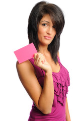 Naklejka premium attractive hispanic woman