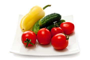 Vegetables on plate