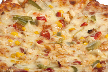 spicy pizza with barbecue chicken