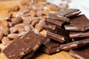 confectioner. Chocolate and almonds.