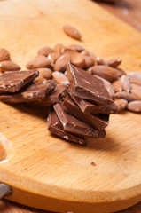 confectioner. Chocolate and almonds.