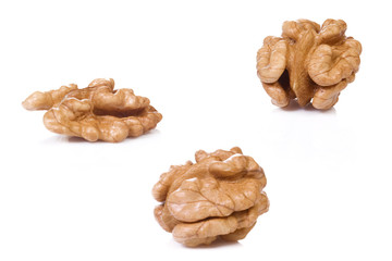 walnuts on white