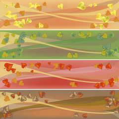 Naklejka na ściany i meble colorful autumn celebration banners