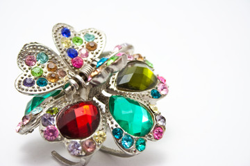 Colorful brilliant brooch