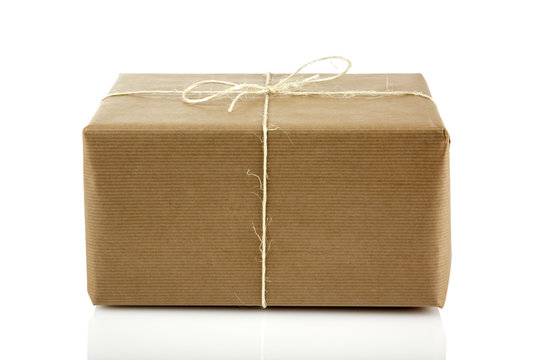 parcel isolated on white