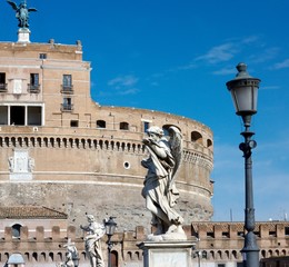 Sant' Angelo Bridge and Castle Sant Angelo in Rome