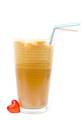 Greek cold coffee - frappe isolated on white