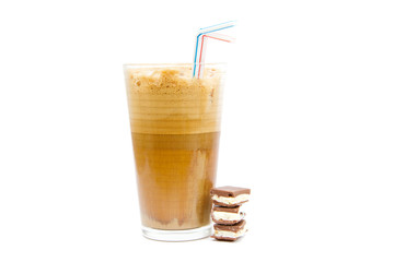 Greek cold coffee - frappe isolated on white