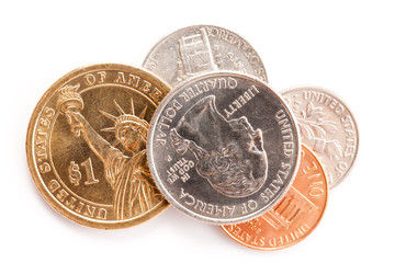 american coins on white background © Jiri Hera
