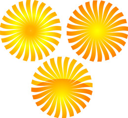 Orange sun illustration