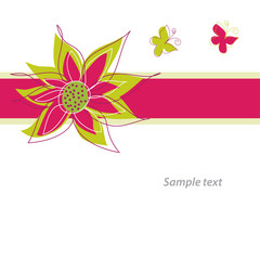 gift card with flower