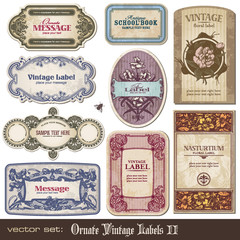 set of ornate vintage labels © Anja Kaiser