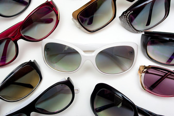 White sunglass in center