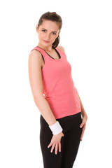 Fototapeta premium young female in fitness outfit, isolated