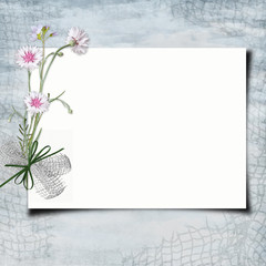 blank note paper on textured background