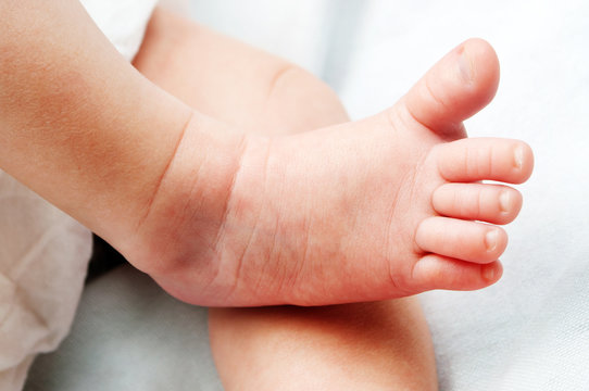 closeup of a baby feet
