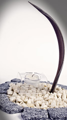 Zen stones and candle