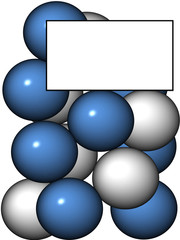 Canvas with blue & white balls